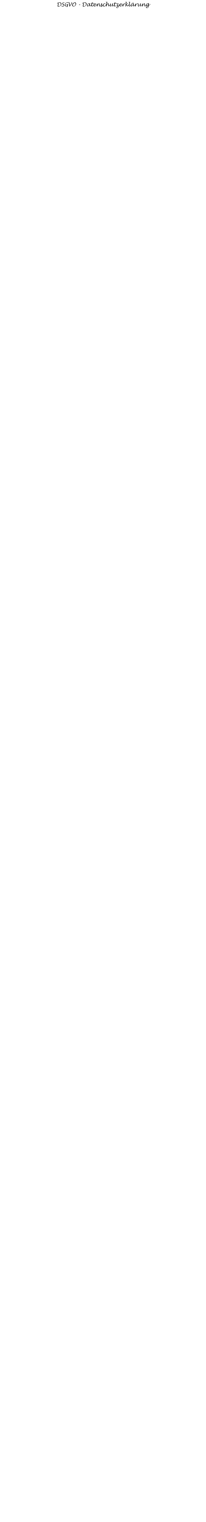 DSGVO - Datenschutzerklärung

